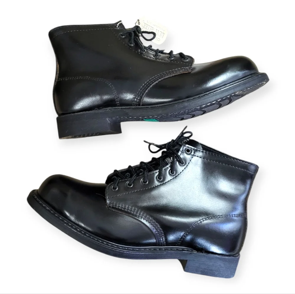 CAROLINA Steel Toe Leather Lace-up Work Boots Black 9